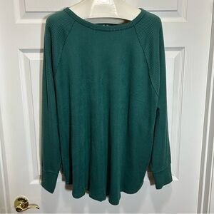 SO Emerald Green Ribbed Knit Top